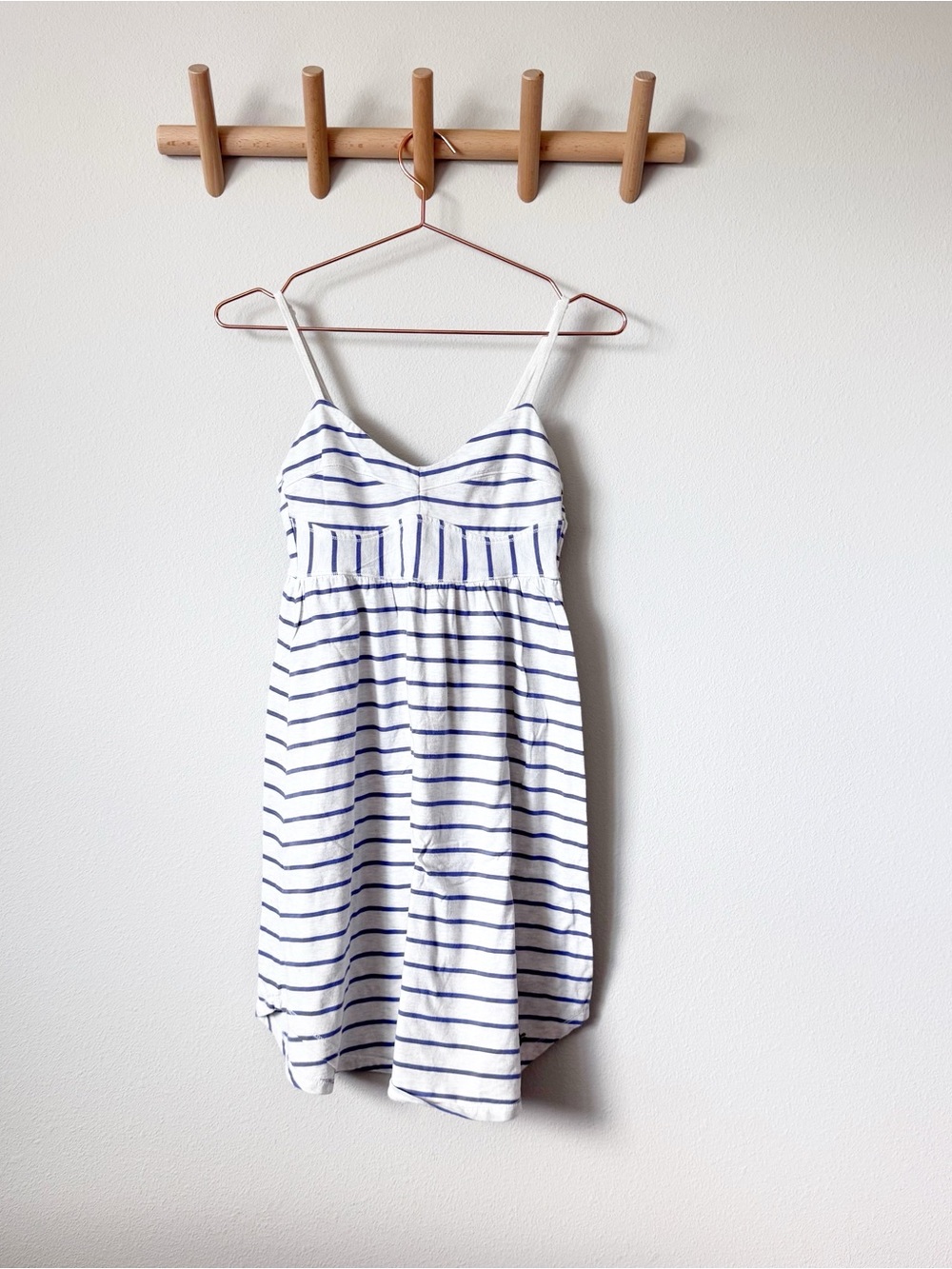Aritzia TNA light Heather Gray and Lavender Striped Dress